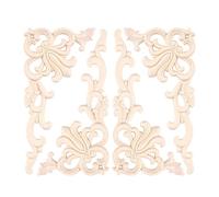 Nettoppo Porta Ad Angolo nel Legno Intagliato con Applique nel Legno Intagliato per Arredamento Floreale Europeo da 4 Pezzi