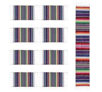Nettoppo Runner da Tavola Messicano con Tovagliette, Tovagliette Assortite Decorazioni di Nozze per Feste Messicane, 14 X 84 Pollici (Runner da Tavola Viola + 8 Tovagliette)
