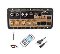 Nettoppo Scheda amplificatore digitale Bluetooth con ingresso audio ottico, amplificatore karaoke per casa/auto, scheda amplificatore subwoofer durevole (spina europea)