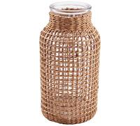 Nettoppo Vaso da Fiori nel Vetro Paglia Vaso da Fiori Giapponese nel Cesto di Fiori Contratto Nordico per Piante Acquatiche -S