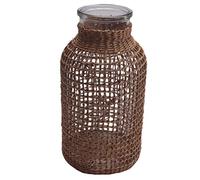 Nettoppo Vaso da Fiori nel Vetro Paglia Vaso da Fiori Giapponese nel Nordico Cesto di Fiori Contratto per Piante Acquatiche -L