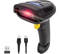 NETUM Lettore Codici a Barre 2D QR 1D Barcode Scanner Wireless Senza Fili USB Cablato 3 in 1 Compatibile Bluetooth, NT-1228BL