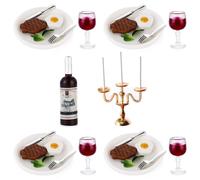 NETUME Set di Alimenti in Miniatura per Casa Delle Bambole, Set di Bevande Mini Food, Mini Cibo per la Cucina Della Casa Delle Bambole, Mini Decorazione Fai da Te