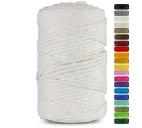 Netuno 1 corda macramè bianco cordoncino filato cotone naturale con nucleo in cotone da 5 mm 200 m per lavori fai da te in macramè filo decorativo spago per macramè