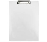 Netuno 1 portablocco formato A4 con clip, colore bianco, con morsetto in metallo, in plastica, per scrivere, con clip