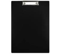 Netuno 1 portablocco formato A4 con clip, colore nero, con morsetto in metallo, in plastica, per scrivere, con clip