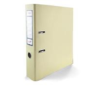 Netuno 1 raccoglitore A4 vaniglia lucido 7,5 cm 2 anelli raccoglitore colorato per documenti ufficio con Meccanismo a Leva tasca Trasparente organizer faldone documenti classificatore