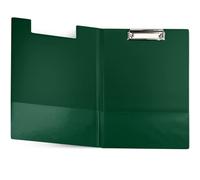 Netuno 1 raccoglitore per portablocco, formato A4, con clip, colore verde scuro, DIN A4, coperchio per scrivere, morsetto in metallo, in plastica, cartella portadocumenti