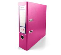 Netuno 1 raccoglitori A4 rosa 2 anelli dorso 8 cm raccoglitore documenti ufficio cartone Rivestito in Polipropilene con Meccanismo a Leva organizer faldone documenti classificatore