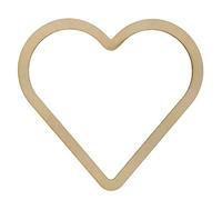 Netuno 1 x cuore di legno 25x1x3cm per progetti macramè fai da te decorazioni macramè per la casa decorazione finestra acchiappasogni appendiabiti accessori per macramè legno