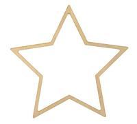 Netuno 1 x stella di legno 28x1x3cm per progetti macramè fai da te decorazioni macramè per la casa decorazione finestra acchiappasogni appendiabiti accessori per macramè legno