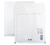 Netuno 10 buste spedizione imbottite bianche E/15 (240x 275 mm) buste spedizioni con bolle aria carta bianca buste per imballaggio con bolle buste pluriball grandi buste imbottite bubble