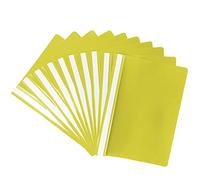 Netuno 10 cartelline colorate trasparenti giallo A4 210x 297 mm con strisce scrivibile buste in polipropilene copertine trasparenti in plastica bustine PP per proteggere carte e documenti