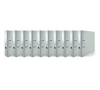 Netuno 10 raccoglitori A4 mazzurro pastello 7,5 cm 2 anelli raccoglitore colorato per documenti ufficio con Meccanismo a Leva tasca Trasparente organizer faldone documenti classificatore