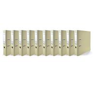 Netuno 10 raccoglitori A4 vaniglia lucido 7,5 cm 2 anelli raccoglitore colorato per documenti ufficio con Meccanismo a Leva tasca Trasparente organizer faldone documenti classificatore