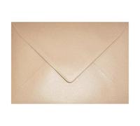 Netuno 100 buste Aster Metallic Nude Powder in madreperla, colore rosa pallido, formato DIN B6, 125 x 175 mm, eleganti buste metalliche lucide