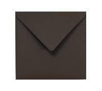 Netuno 100 buste colorate marrone scuro quadrate 15,3x15,3 cm eleganti | 120 gr Materica Pitch · per inviti, corrispondenza, biglietti e regalo