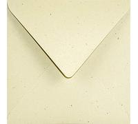 Netuno 100 buste da lettera quadrate tabacco 15,5 x 15,5 cm 130g Flora Tabacco buste eleganti carta riciclata per matrimonio compleanno partecipazioni inviti battesimo Natale Pasqua biglietti auguri
