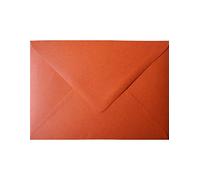 Netuno 100 buste da lettera rosse B6 12,5x17,5 cm eleganti e naturali | 120 gr Materica Terra Rossa · per matrimonio, Natale, San Valentino e auguri, biglietti e cartoline