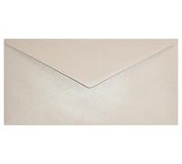 Netuno 100 buste lettera colore beige perlato formato DL 220x 110 mm 120g Aster Metallic Sand buste perlate colorate lunghe effetto perlescente buste di lusso per partecipazioni biglietti invito