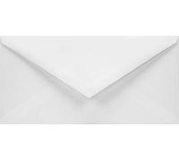 Netuno 100 buste lettera lunghe bianche formato DL 11 x 22 cm 120g Aster Smooth White buste americane DL bianche per feste compleanno matrimonio taglio a punta