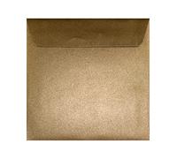 Netuno 100 buste lettera marrone formato quadrato 17 x 17 cm 125g Sirio Pearl Fusion Bronze buste colorate qualità effetto madreperla biglietti matrimoni inviti compleanno fidanzamento