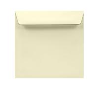 Netuno 100 buste lettere avorio quadrate 15,5 x 15,5 cm 100g Lessebo Smooth Ivory buste ecologiche quadrate per matrimonio inviti battesimo compleanno comunione biglietti di auguri Natale Pasqua