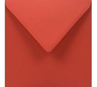 Netuno 100 buste lettere quadrate rosse 153x 153 mm 110g Woodstock Rosso busta quadrata colorata carta reciclata busta lettere elegante per partecipazione matrimonio compleanno battesimo Pasqua