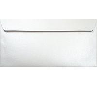 Netuno 100 buste lunghe bianco perlato formato DL 11 x 22 cm 120g Majestic Marble White buste bianche lettera DL carta perlescente colorate per inviti matrimonio compleanno battesimo