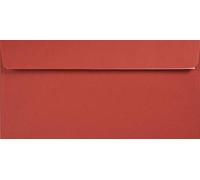 Netuno 100 Buste Lunghe Colorate Rosse 110 x 220 mm 120g - Kreative Ruby Formato Americano - Carta Riciclata Eleganti per Inviti Partecipazioni