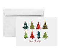 Netuno 100 Buste Natalizie bianche formato C6 11,4 x 16,2 cm 120g buste lettera Eleganti decorative con Stampa Merry Christmas per Biglietti auguri cartoline Natale inviti feste eventi natalizi