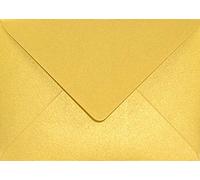 Netuno 100 buste per lettere oro perlato formato B6 125x 175 mm 120g Aster Metallic Cherish buste colorate perlate oro madreperla per biglietti matrimoni inviti nozze feste compleanno Natale