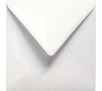 Netuno 100 buste per lettere quadrate bianco 15,3 x 15,3 cm 120g Aster Laid White buste eleganti carta vergata con filigrana struttura a righe per partecipazioni biglietti compleanno matrimonio