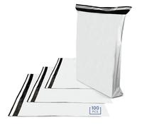 Netuno 100 buste plastica per spedizioni bianche 240 x 325 mm buste da imballaggio autoadesive opache sacchetti postali polietilene per spedizioni pacchi vestiti sacchetti corriere piccoli