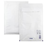 Netuno 100 buste spedizione imbottite bianche F/16 (240x 350 mm) buste spedizioni con bolle aria carta bianca buste per imballaggio con bolle buste pluriball grandi buste imbottite bubble