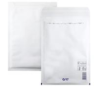 Netuno 100 buste spedizione imbottite bianche G/17 (250x 350 mm) buste spedizioni con bolle aria carta bianca buste per imballaggio con bolle buste pluriball grandi buste imbottite bubble