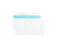 Netuno 1000 buste lettera lunghe bianche formato americano DL 11 x 22 cm 90g buste commerciali americane bianche con stampa interna blu Promail senza finestra taglio dritto con strip adesivo