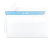 Netuno 1000 buste lettera lunghe bianche formato americano DL 11 x 22 cm 90g buste commerciali americane bianche con stampa interna senza finestra taglio dritto con strip adesivo