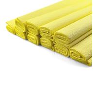 Netuno 10x rotolo di carta crespa giallo pastello 200 x 50 cm carta crespa colorata di alta qualità per lavoretti compleanno matrimonio Natale Pasqua Carnevale decorazioni fiori regali