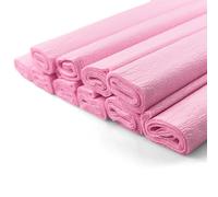 Netuno 10x rotolo di carta crespa rosa pastello 200 x 50 cm carta crespa colorata di alta qualità per lavoretti compleanno matrimonio Natale Pasqua Carnevale decorazioni fiori regali