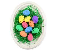 Netuno 12 Pezzi Uova polistirolo Multicolore 3 cm x 4 cm Uova di Pasqua Decorative Piccole addobbi Uova Decorazione Pasquale Uova Deco pasquali Uova Colorate Artificiale Uova finte per lavoretti