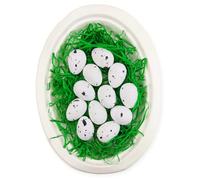 Netuno 12 Uova in polistirolo Bianco 3 cm x 4 cm Uova di Pasqua di polistirolo Uova Decorative macchiate Decorazioni da Tavolo Uova pasquali Fai da Te Uovo in Schiuma Bianca