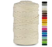 Netuno 1x corda macramè avorio 5 mm 100 m filo macrame corda di cotone filato di cotone cordoncino corda per lavori uncinetto ferri da maglia gomitolo