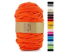 Netuno 1x corda macramè colorata arancione 9 mm 50 m corda in cotone anima in poliestere filo spago uncinetto ferri da maglia decorazioni cordoncino colorato cavo
