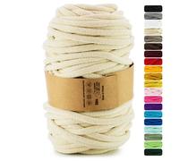 Netuno 1x corda macramè colorata avorio 9 mm 50 m corda in cotone anima in poliestere filo spago uncinetto ferri da maglia decorazioni cordoncino colorato cavo