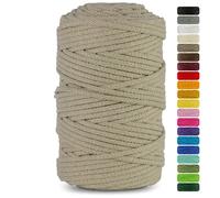 Netuno 1x corda macramè colorata beige chiaro 5 mm 100 m filo macrame corda di cotone filato di cotone cordoncino corda per lavori uncinetto ferri da maglia gomitolo