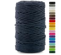 Netuno 1x corda macramè colorata blu di Berlino 5 mm 100 m filo macrame corda di cotone filato di cotone cordoncino corda per lavori uncinetto ferri da maglia gomitolo