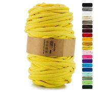Netuno 1x corda macramè colorata giallo chiaro 9 mm 50 m corda in cotone anima in poliestere filo spago per macramè uncinetto ferri da maglia decorazioni cordoncino colorato cavo macramè filato