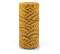Netuno 1x corda macramè colorata giallo miele 3 mm 100 m corda cotone singola ritorta corda naturale colorata per macramè filo singolo macramè cordoncino colorato filato gomitolo cotone uncinetto