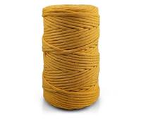 Netuno 1x corda macramè colorata giallo miele 5 mm 100 m corda cotone singola ritorta corda naturale colorata per macramè filo singolo macramè cordoncino colorato filato gomitolo cotone uncinetto
